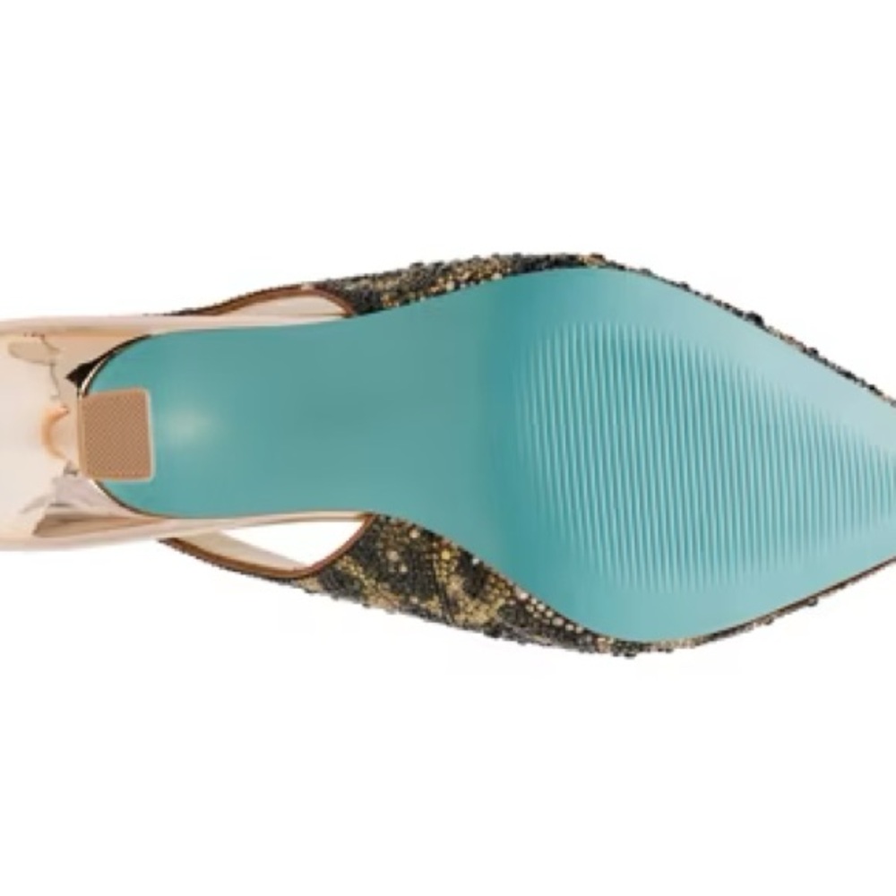 Betsey Johnson Leopard Embellished Slingback Heels - Picture 3 of 7